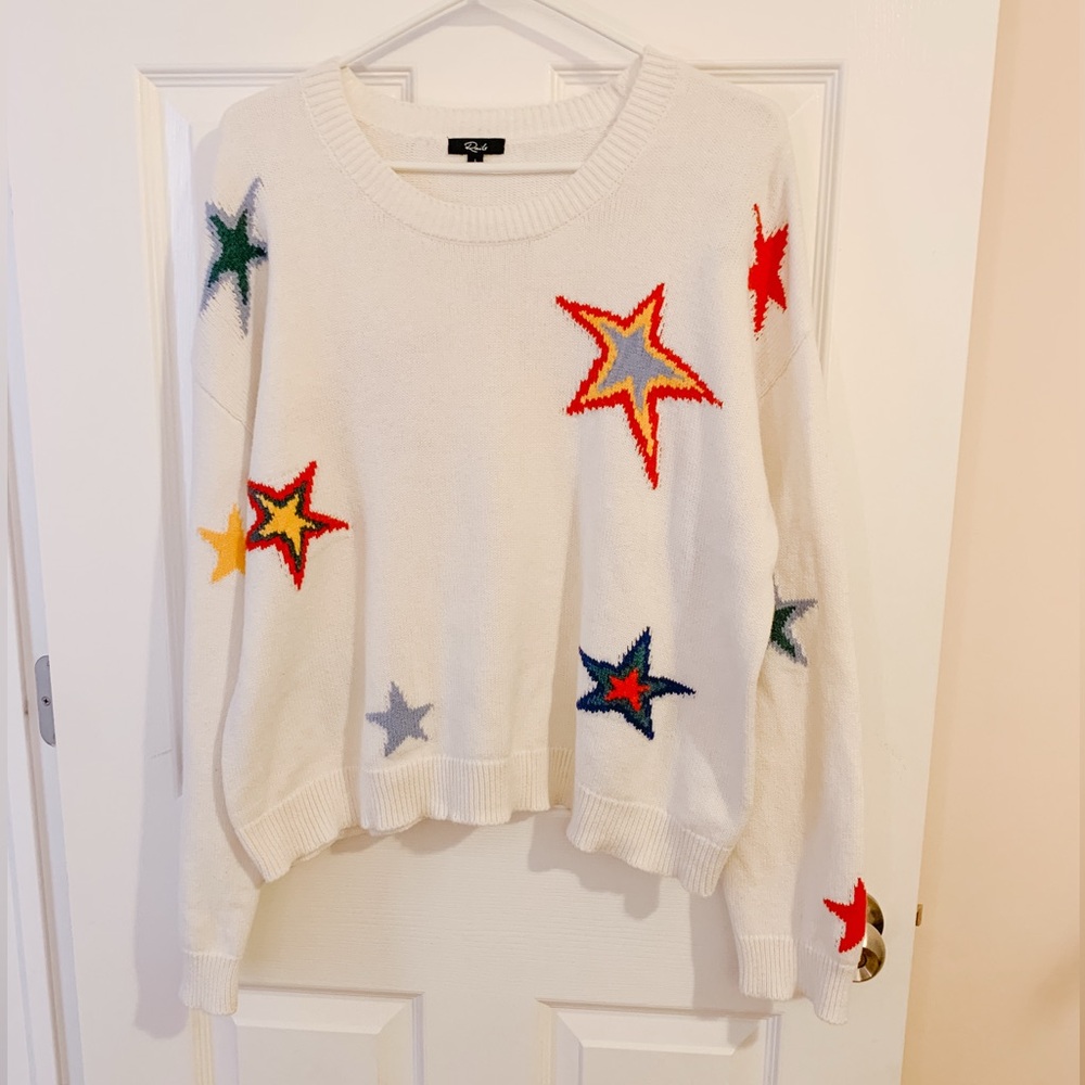 Rails Perci Multicolor Stars sweater size L